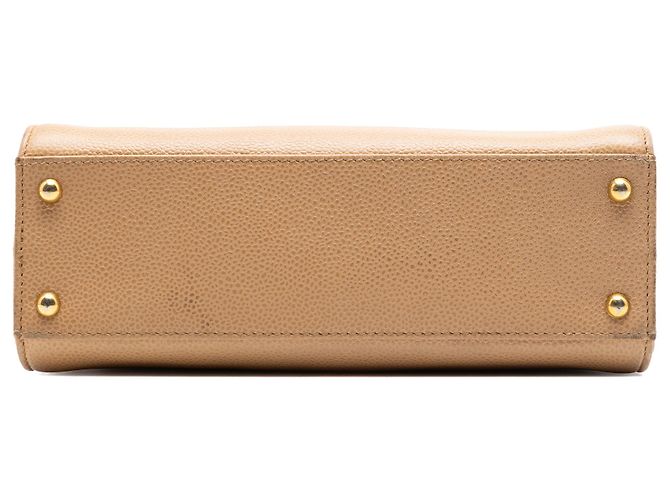Tote Chanel Beige CC Caviar Turn Lock - vista 3