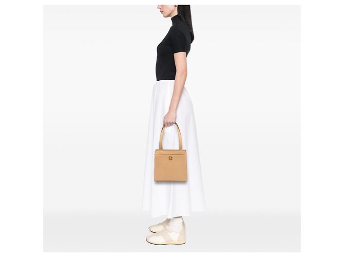 Tote Chanel Beige CC Caviar Turn Lock - vista 6