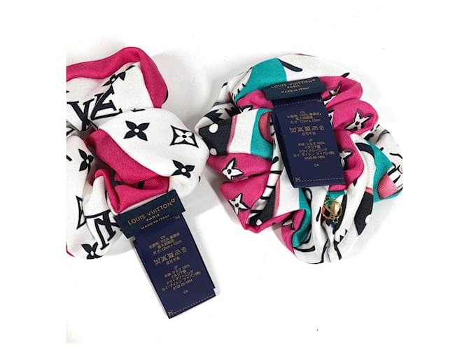 Set di scrunchie in seta multicolore Louis Vuitton - vista 4