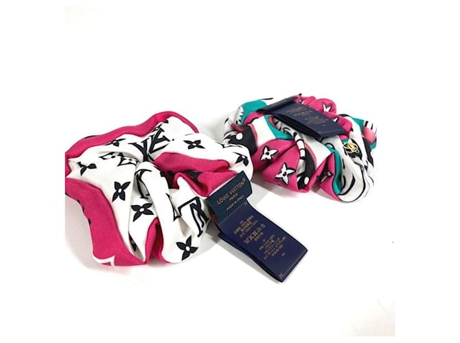 Set di scrunchie in seta multicolore Louis Vuitton - vista 5