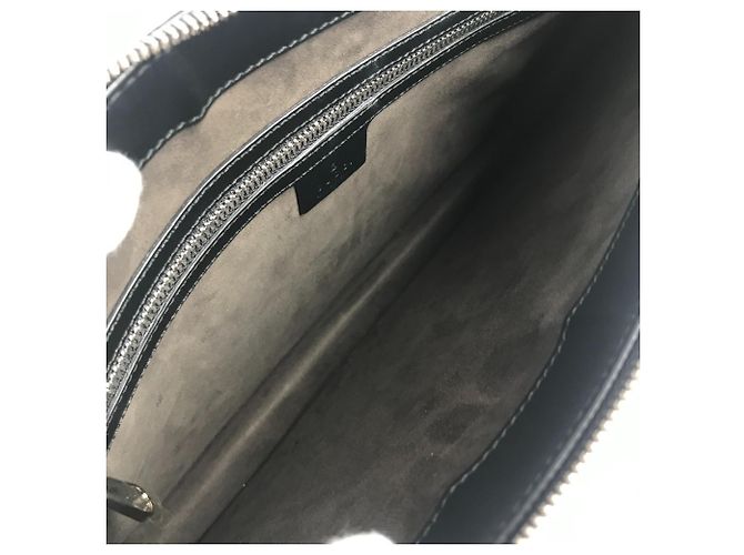 Clutch e borsa a tracolla in pelle nera con logo Gucci Guccissima GG Nero - vista 11