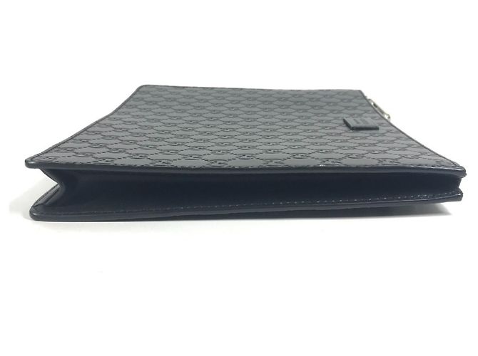 Clutch e borsa a tracolla in pelle nera con logo Gucci Guccissima GG Nero - vista 4