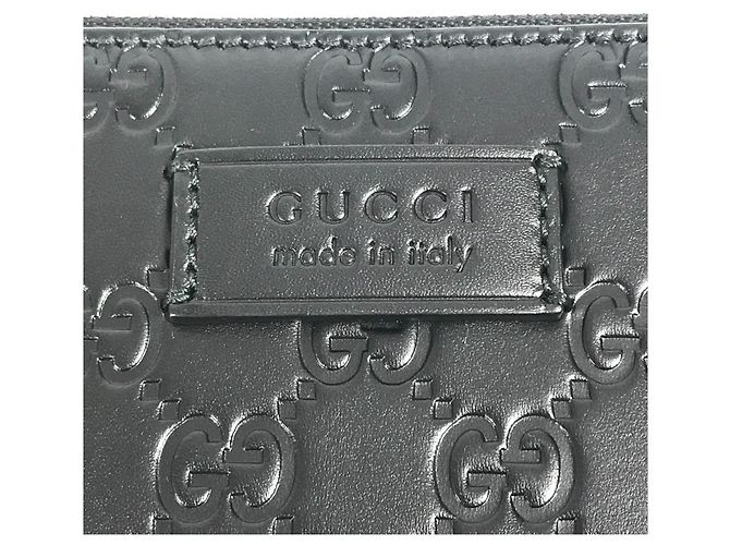 Clutch e borsa a tracolla in pelle nera con logo Gucci Guccissima GG Nero - vista 5