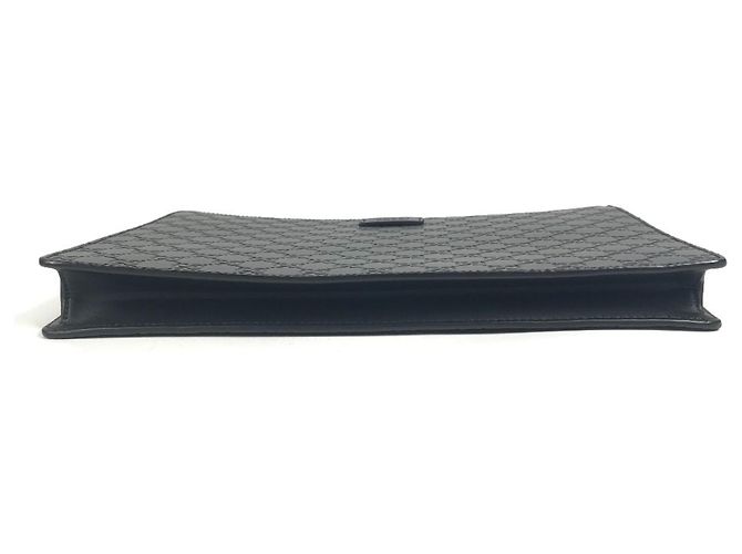 Clutch e borsa a tracolla in pelle nera con logo Gucci Guccissima GG Nero - vista 6