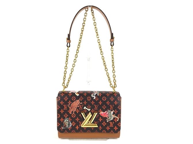 Borsa Louis Vuitton Monogram Catgram Cat Sac Twist MM Marrone Arancione - vista 3