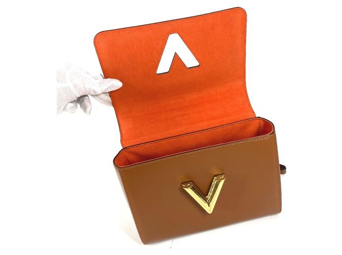 Borsa Louis Vuitton Monogram Catgram Cat Sac Twist MM Marrone Arancione - vista 9