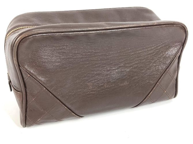 Timeless Borsa logo matelassé vintage di Chanel Marrone - vista 4