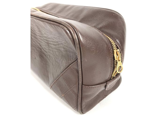 Timeless Borsa logo matelassé vintage di Chanel Marrone - vista 5