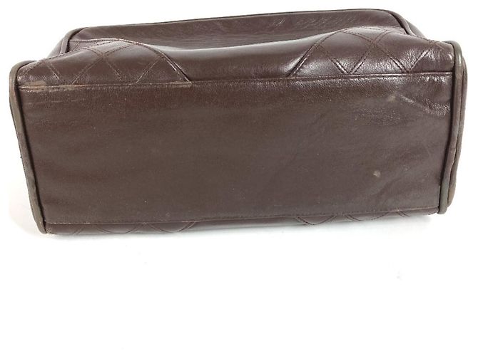 Timeless Borsa logo matelassé vintage di Chanel Marrone - vista 8