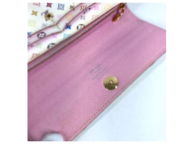 Louis Vuitton Monogram Multicolor Long Wallet Weiß Mehrfarben - Ansicht 8