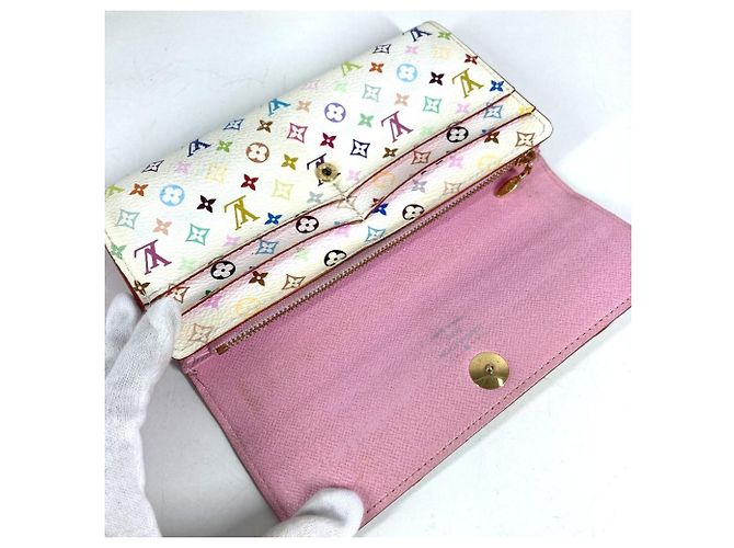 Louis Vuitton Monogram Multicolor Long Wallet Weiß Mehrfarben - Ansicht 9
