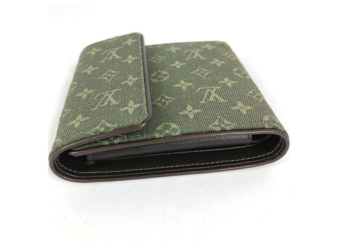 Portafoglio tripartito Khaki Louis Vuitton Cachi - vista 3