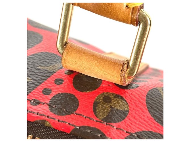 Borsa da viaggio Louis Vuitton Monogram Pumpkin Dot Keepall Bandoulière 55 Rosso - vista 10