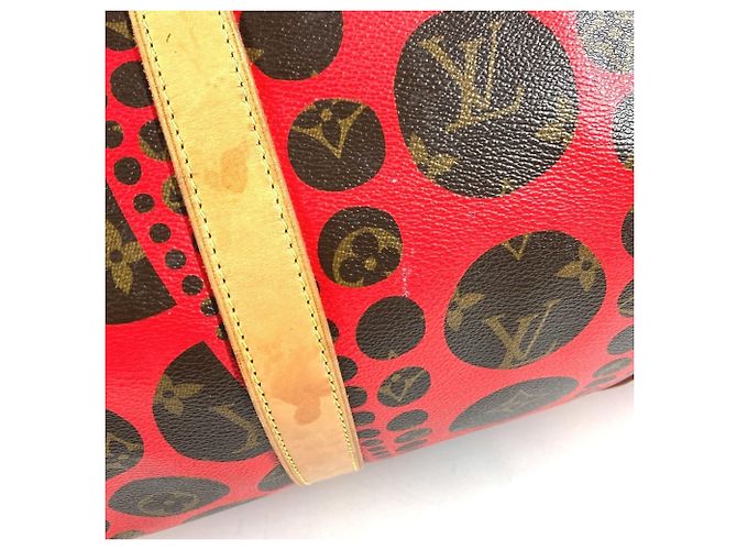 Borsa da viaggio Louis Vuitton Monogram Pumpkin Dot Keepall Bandoulière 55 Rosso - vista 11