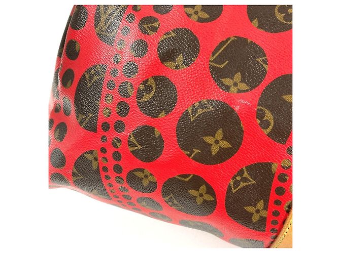 Borsa da viaggio Louis Vuitton Monogram Pumpkin Dot Keepall Bandoulière 55 Rosso - vista 12