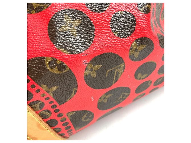 Borsa da viaggio Louis Vuitton Monogram Pumpkin Dot Keepall Bandoulière 55 Rosso - vista 13