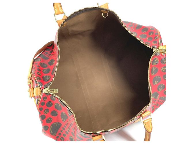 Borsa da viaggio Louis Vuitton Monogram Pumpkin Dot Keepall Bandoulière 55 Rosso - vista 14
