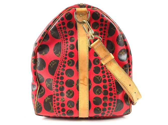 Borsa da viaggio Louis Vuitton Monogram Pumpkin Dot Keepall Bandoulière 55 Rosso - vista 4