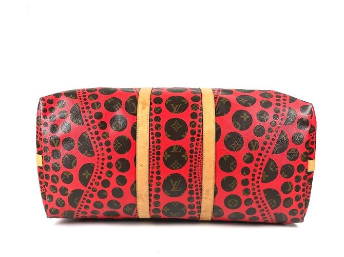 Borsa da viaggio Louis Vuitton Monogram Pumpkin Dot Keepall Bandoulière 55 Rosso - vista 5