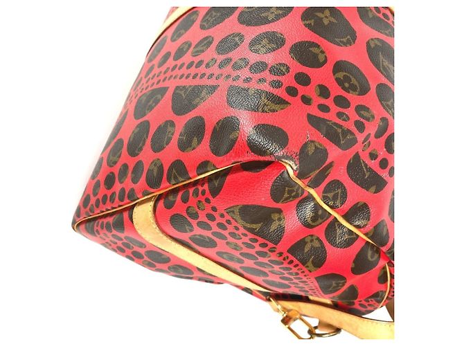Borsa da viaggio Louis Vuitton Monogram Pumpkin Dot Keepall Bandoulière 55 Rosso - vista 6