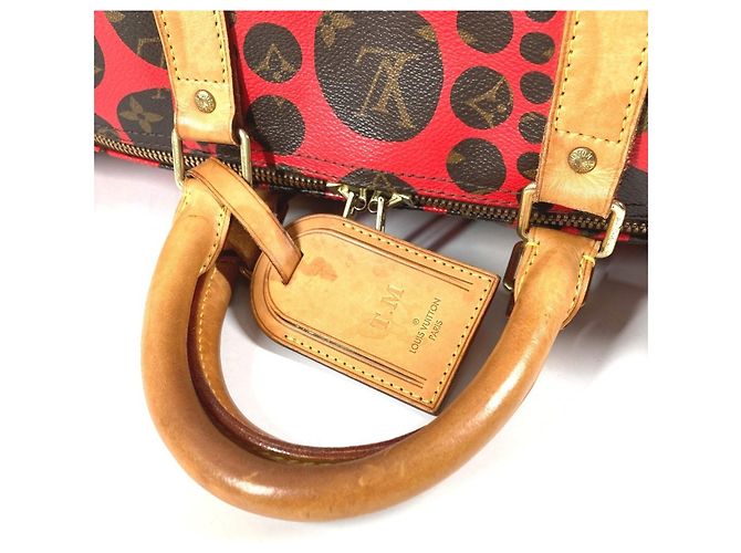 Borsa da viaggio Louis Vuitton Monogram Pumpkin Dot Keepall Bandoulière 55 Rosso - vista 8