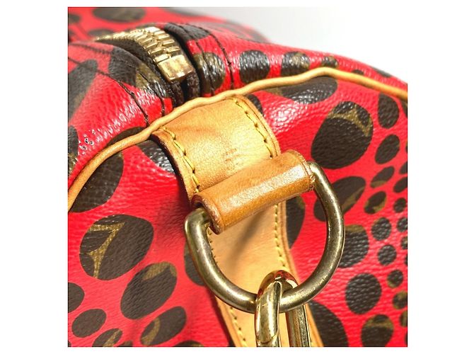 Borsa da viaggio Louis Vuitton Monogram Pumpkin Dot Keepall Bandoulière 55 Rosso - vista 9