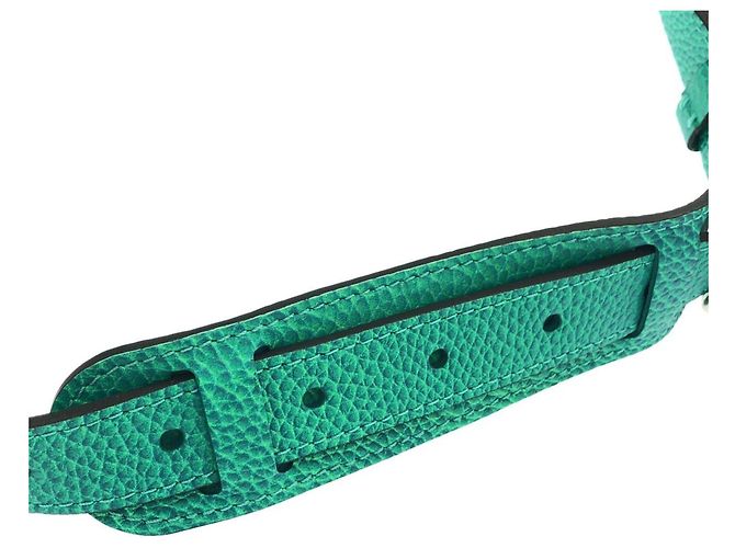 Tote Keepall in pelle Taurillon Illusion Louis Vuitton Blu Verde chiaro - vista 5