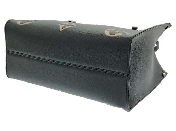 Borsa Louis Vuitton Bicolor Monogram Empreinte OnTheGo MM Nero Beige - vista 2