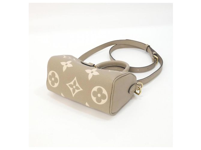 Borsa Boston Louis Vuitton Bicolor Monogram Empreinte Nano Speedy Grigio Crudo - vista 2