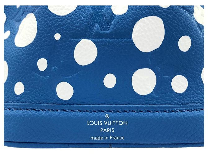 Borsa a Spalla Louis Vuitton Monogram Empreinte Nano Noe Bianco Blu - vista 5