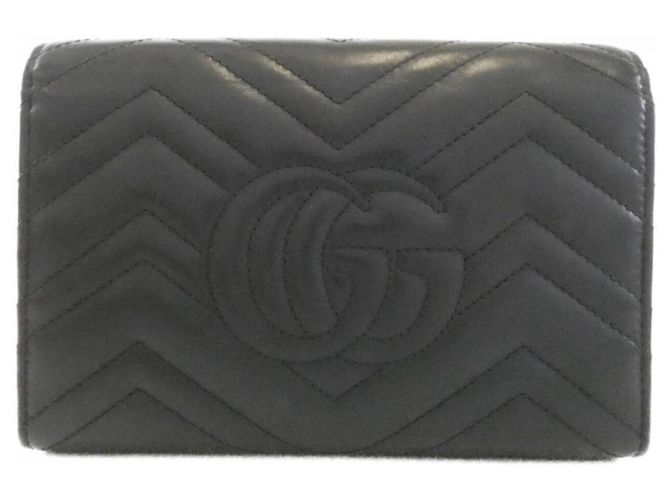 Borsa a Spalla Gucci GG Marmont 474575 DTD1T Nero - vista 2