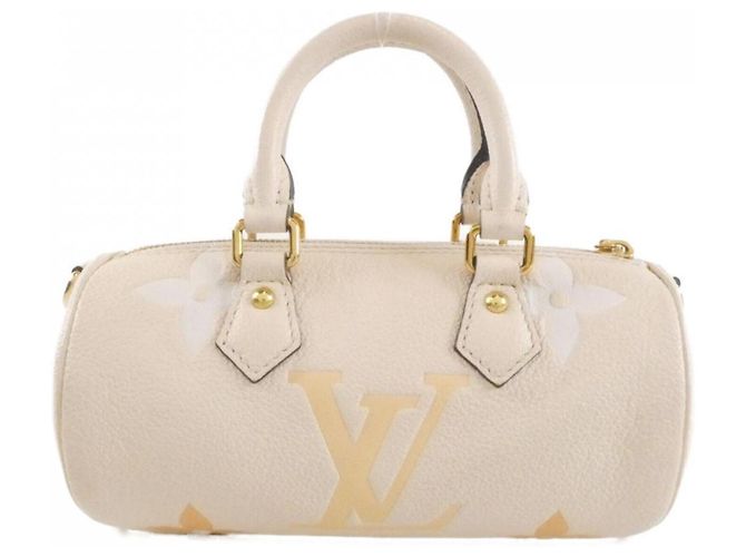 Borsa a tracolla Louis Vuitton Monogram Empreinte Papillon BB D'oro Crudo - Ansicht 2