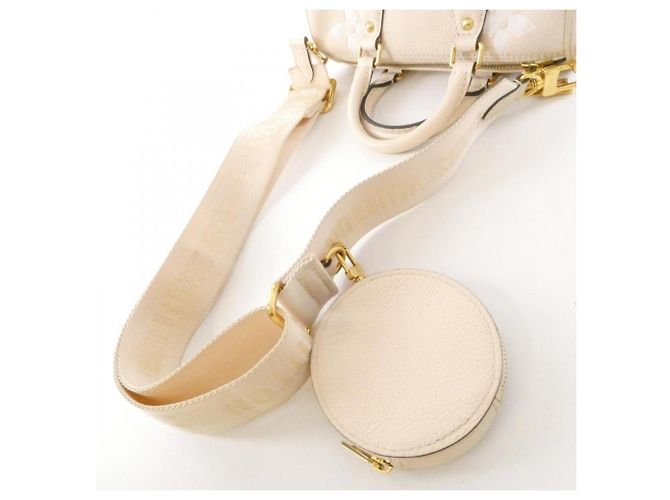 Borsa a tracolla Louis Vuitton Monogram Empreinte Papillon BB D'oro Crudo - Ansicht 7