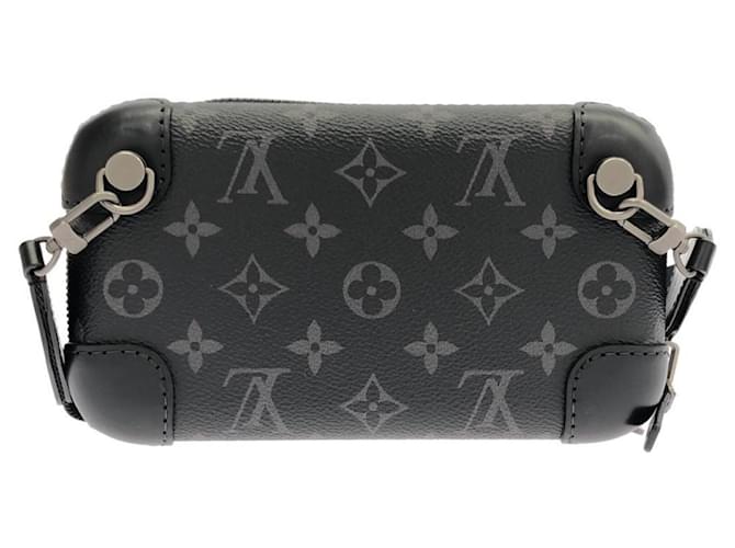 Clutch a tracolla Louis Vuitton Monogram Eclipse Horizon Nero Monogramma - vista 2
