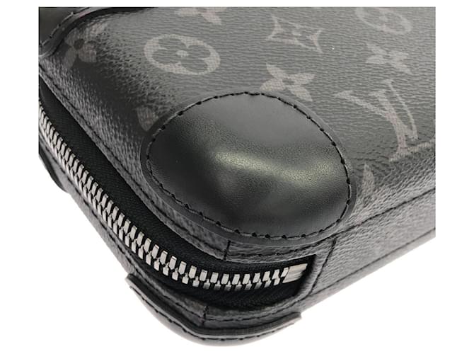 Clutch a tracolla Louis Vuitton Monogram Eclipse Horizon Nero Monogramma - vista 3