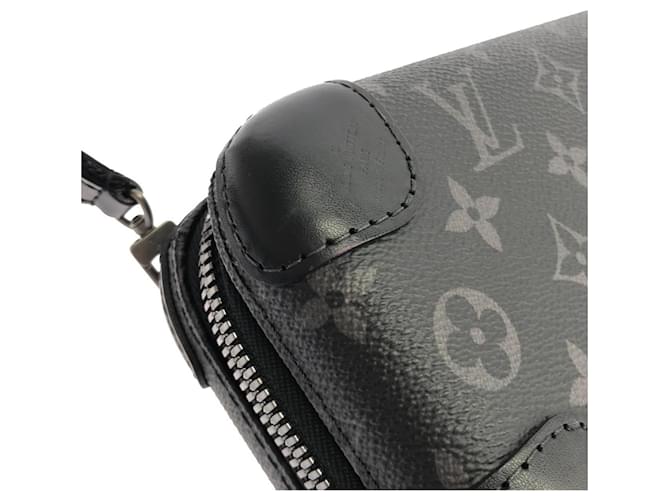 Clutch a tracolla Louis Vuitton Monogram Eclipse Horizon Nero Monogramma - vista 4