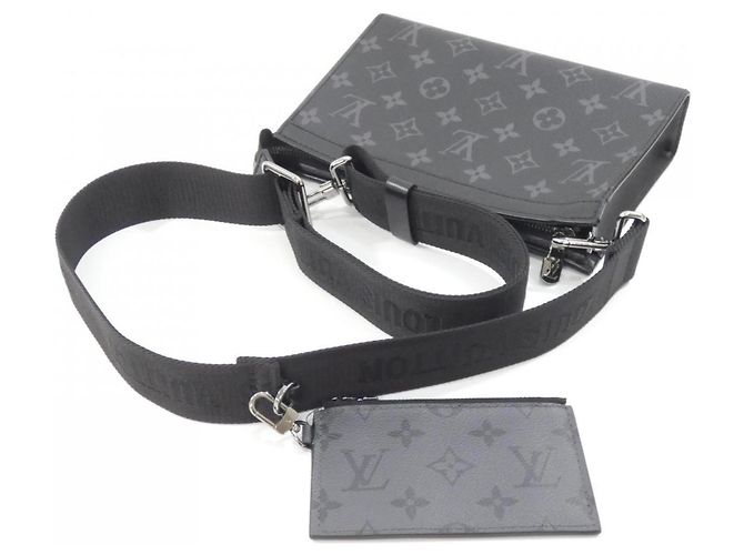 Portafoglio Gaston Monogram Eclipse Reverse di Louis Vuitton Nero Grigio Monogramma - vista 4