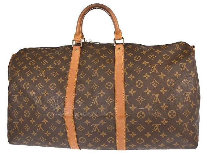 Louis Vuitton Keepall Bandouliere Monogram Canvas 55 Marrone - vista 2