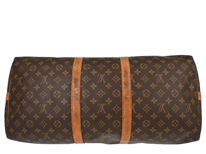 Louis Vuitton Keepall Bandouliere Monogram Canvas 55 Marrone - vista 6