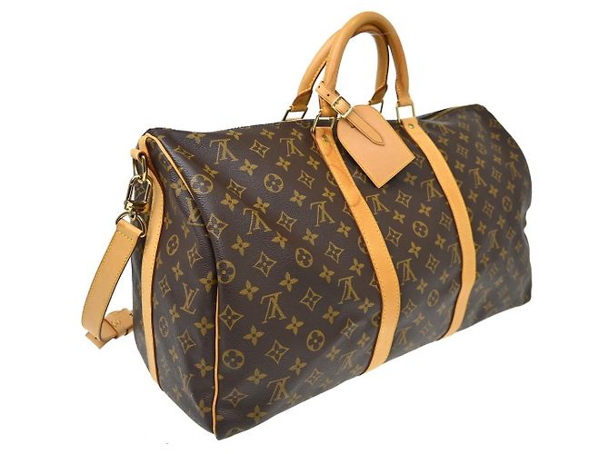 Louis Vuitton Keepall Bandouliere Monogram Canvas 50 Marrone - vista 2