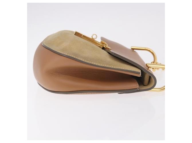 Chloé Chloe Drew Shoulder Leather Mini Beige - vista 4