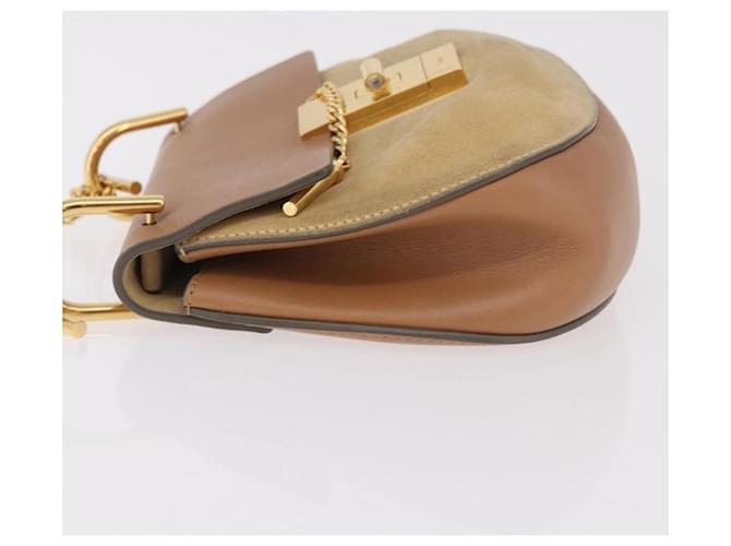 Chloé Chloe Drew Shoulder Leather Mini Beige - vista 5