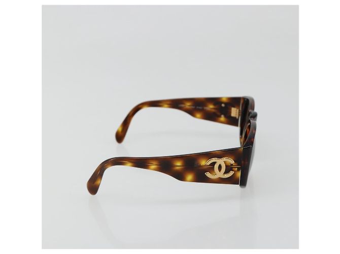 Haarspange Chanel Coco mark vergoldet Braun - Ansicht 5