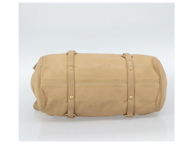 Borsa Satchel Convertible Miu Miu in Pelle Small Beige - vista 5