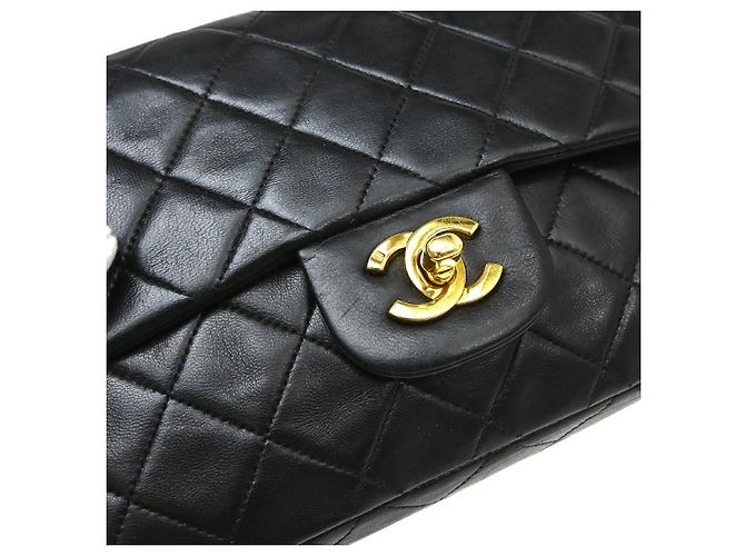 Chanel Timeless - Classic Double Flap Bag Leather 23 Nero - vista 4