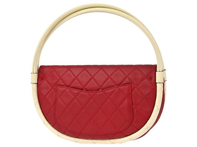 Chanel Hula Hoop gestepptes Lammleder Medium Rot - Ansicht 2
