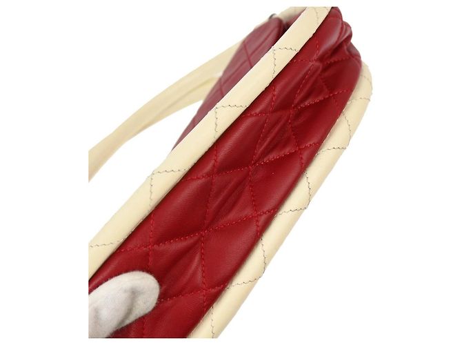 Chanel Hula Hoop gestepptes Lammleder Medium Rot - Ansicht 4