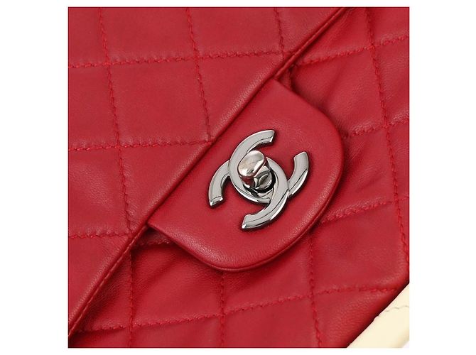 Chanel Hula Hoop gestepptes Lammleder Medium Rot - Ansicht 5