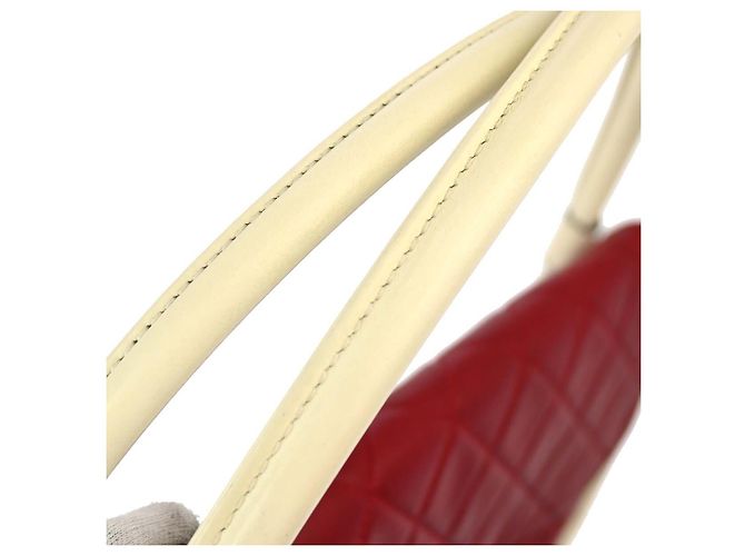Chanel Hula Hoop gestepptes Lammleder Medium Rot - Ansicht 6