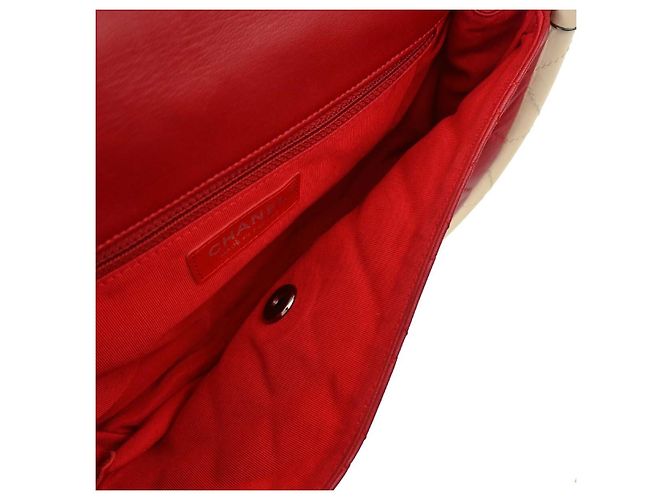 Chanel Hula Hoop gestepptes Lammleder Medium Rot - Ansicht 7